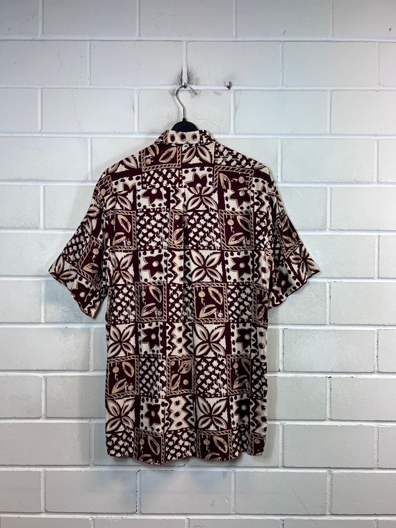 Vintage ethnic shirt Size S - M crazy pattern shi… - image 2