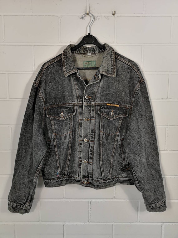Vintage HIS Denim Jacket denim jacket black Denim