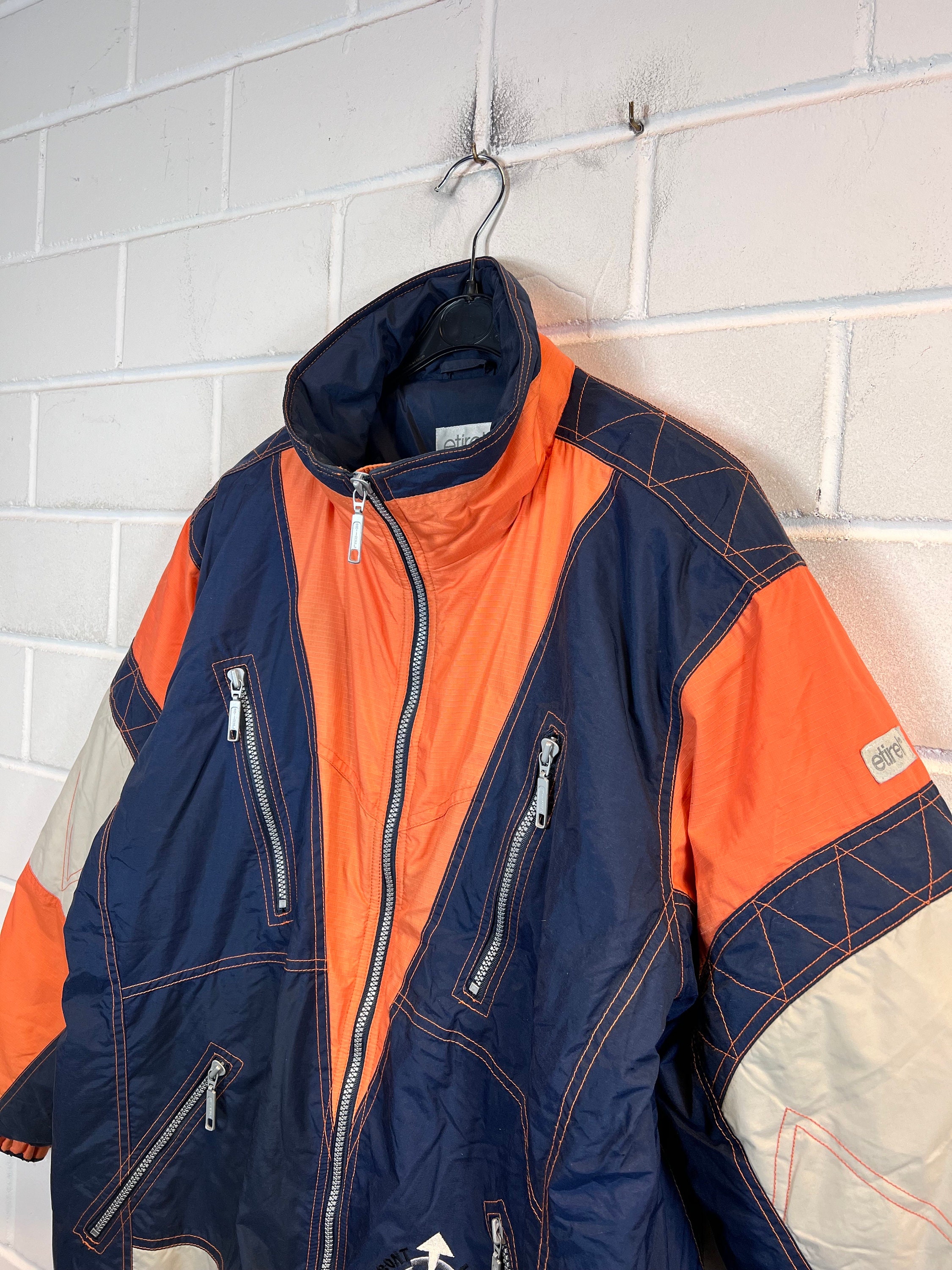 etirel服 Vintage Etirel Size M Ski Jacket Lined Winter Jacket 80s 90s - Etsy
