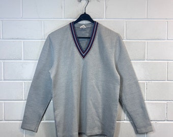 Suéter vintage talla S/metro jersey rayas escote pico veb años 80 y 90