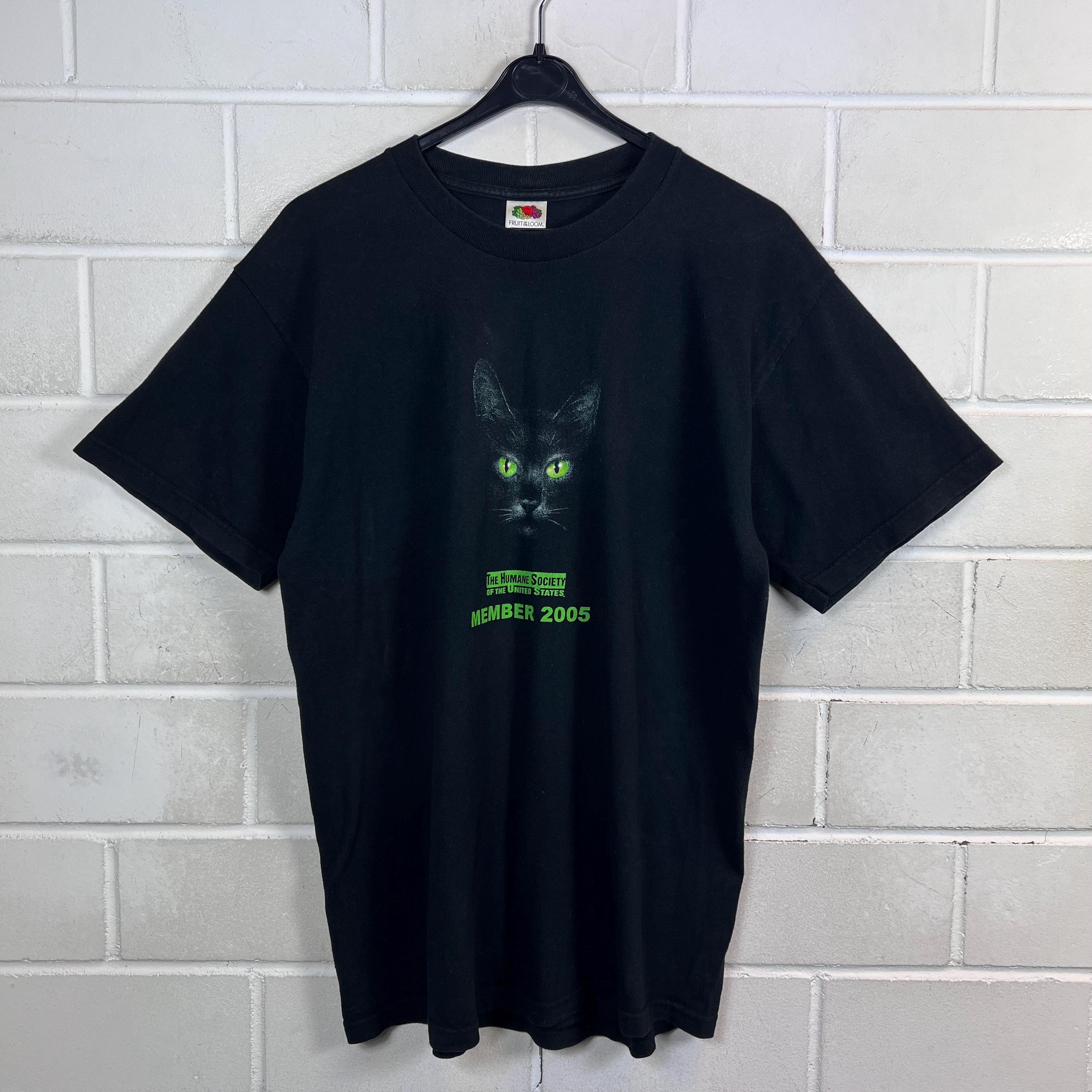 T-shirt Vintage Fruit Of The Loom Années 90 - Imprimé Drapeau Noir Germes Violet - Taille XL