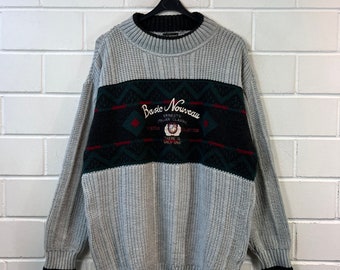 Maglione vintage taglia XL maglia maglione maglione ruvido maglia anni '80 anni '90