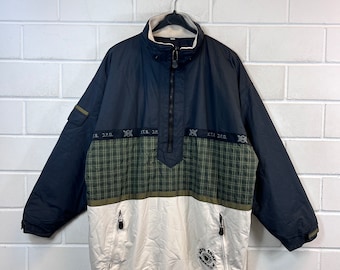 Vintage Jacket Size M - L lined Jacket Windbreaker Halfzip 80s 90s
