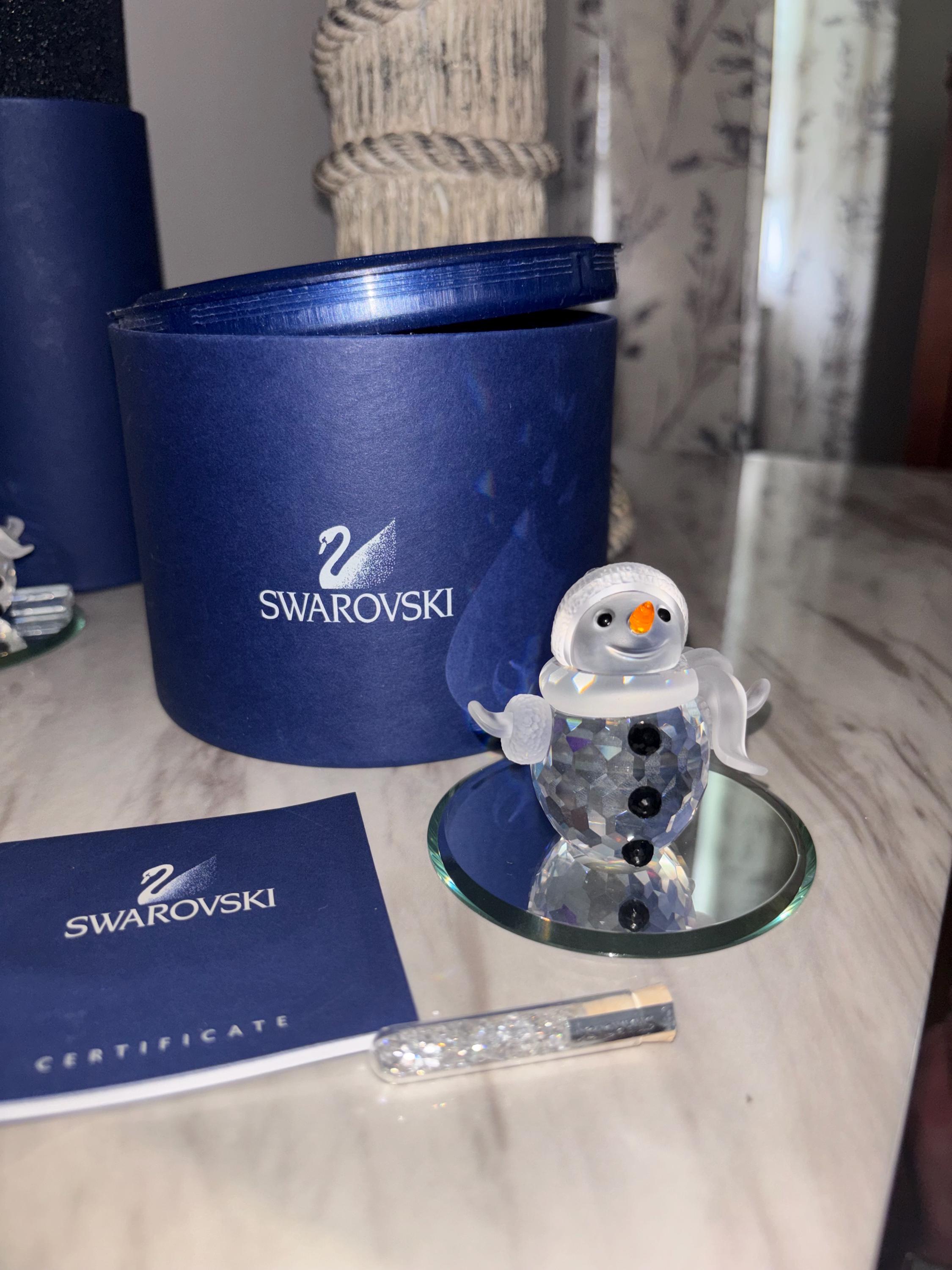 Crystal Snowman Figurines - Etsy