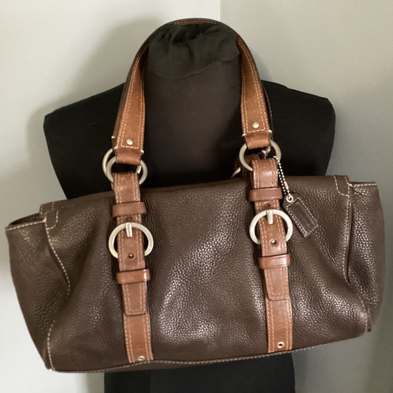 Silver coach purse with purple lining sale