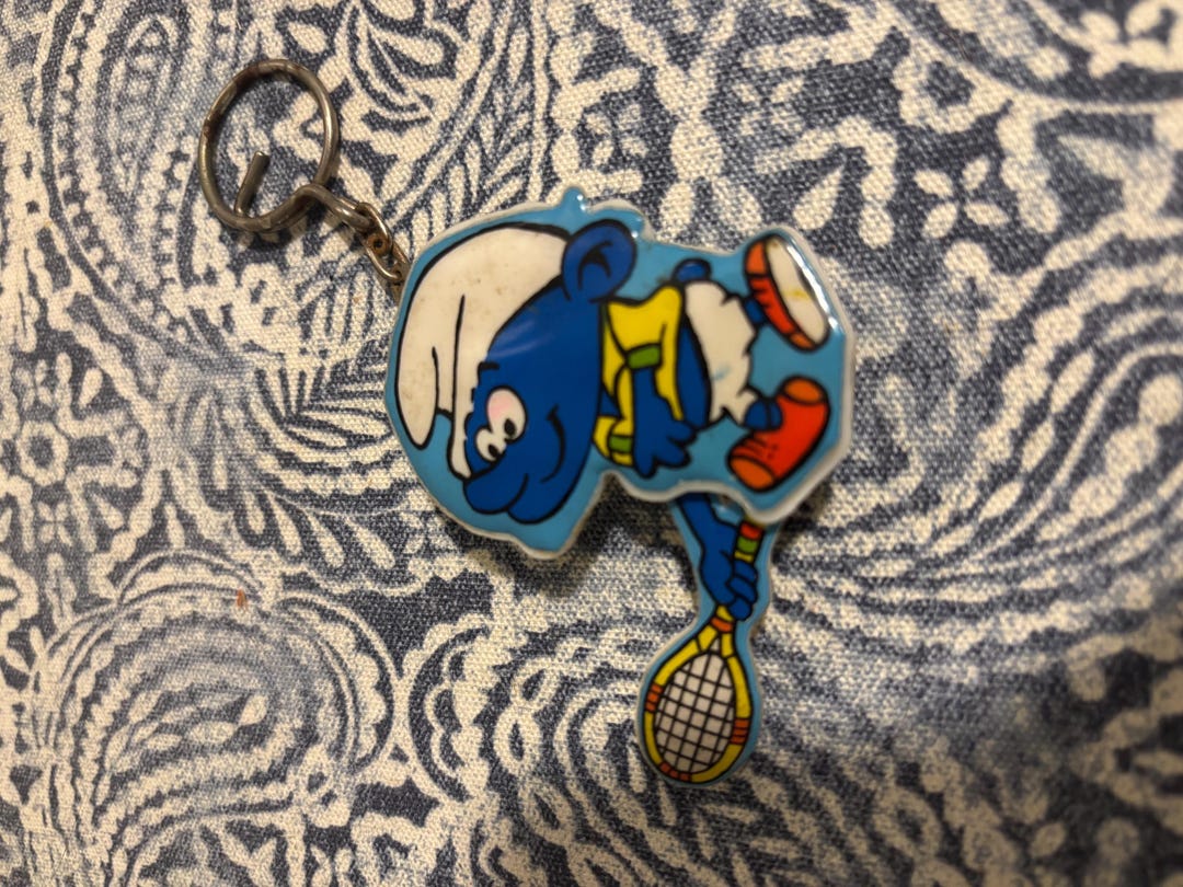 Vintage 1970s Tennis Smurf Keychain – Rare Peyo WB Co. - Etsy