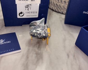 Vintage Swarovski Crystal Piano | Miniature Grand Piano | Crystal