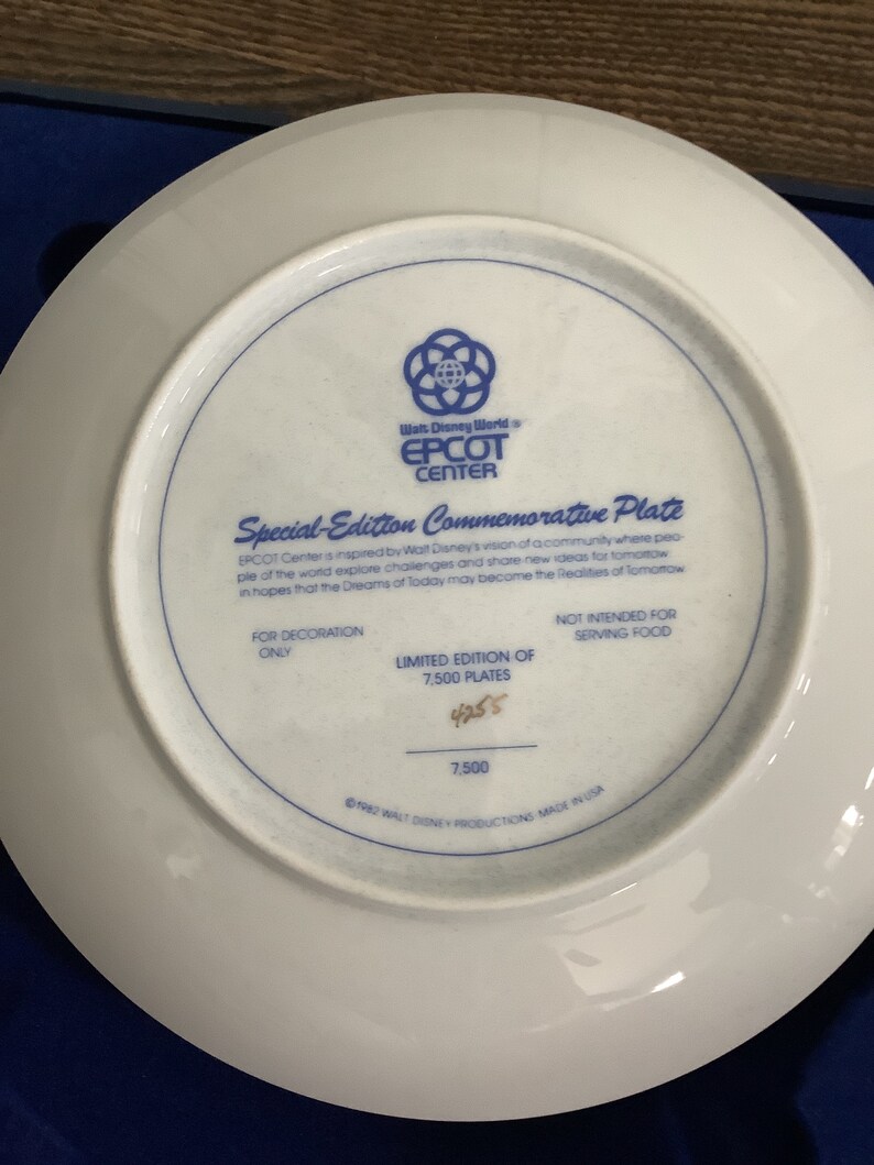 collectible-rare-epcot-center-opening-day-commemorative-plate-etsy