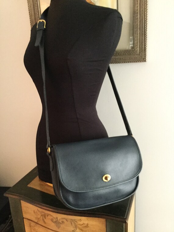 Vintage Coach Navy City Crossbody Handbag 9790 USA
