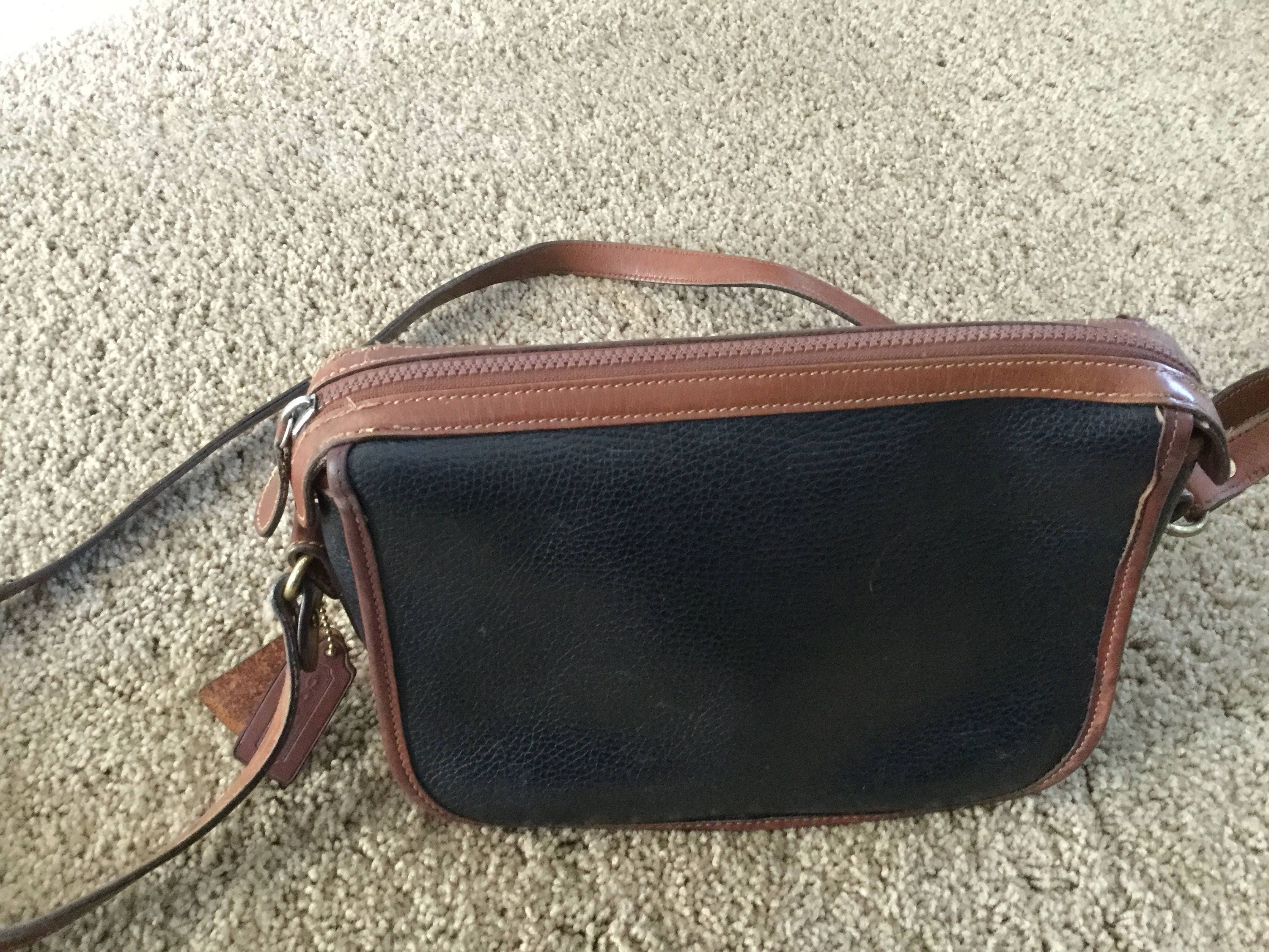 COACH Brown Leather Crossbody Shoulder Bag E3027