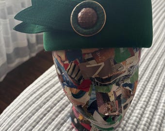 Vintage Ladies Green Doeskin Felt 100% Wool Hat Bollman  display picture 3
