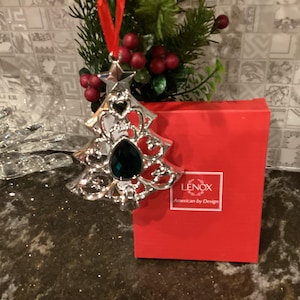 lenox bejeweled silverplated snowflake ornament 856360 christmas ornament/lenox christmas