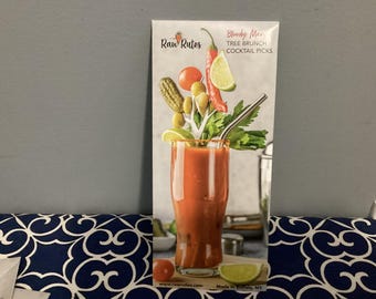 Stuzzicadenti per cocktail Bloody Mary, spiedini per brunch in acciaio inossidabile - Set da 3