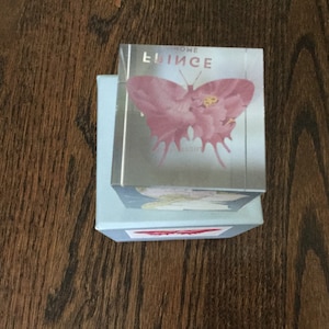 Fringe Studio Butterfly Paperweight Art Glass Cube Yours Truly- In Original Box/butterfly art/