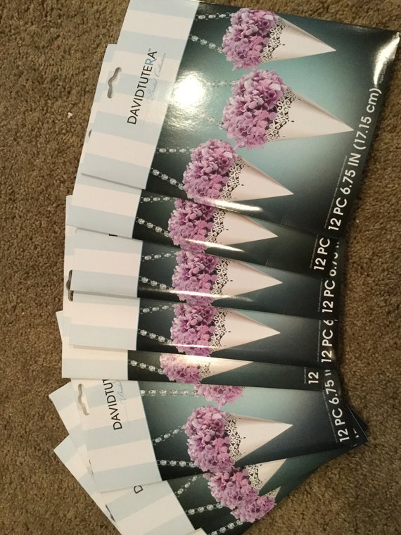 David Tutera Bridal Collection 96 Decorative Paper Cones Etsy