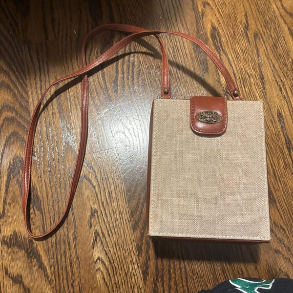 Sac à main vintage Tu-Khan Firenze Box, bandoulière en cuir italien, style rétro des années 1980