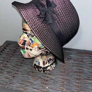 Frank Olive black felt grosgrain vintage black hat Vintage Frank Olive Hats - 3 For Sale at 1stDibs | frank  main image 2