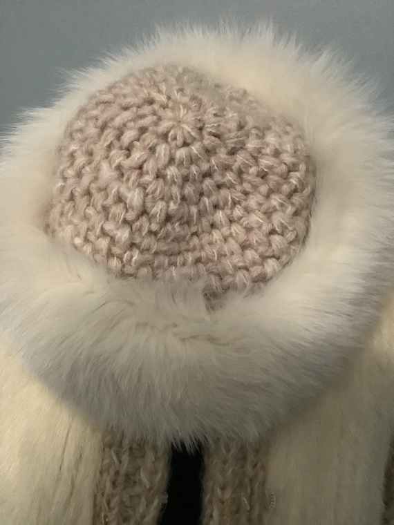 barbatsuly bros fine fur with hat/crochet zip off… - image 2