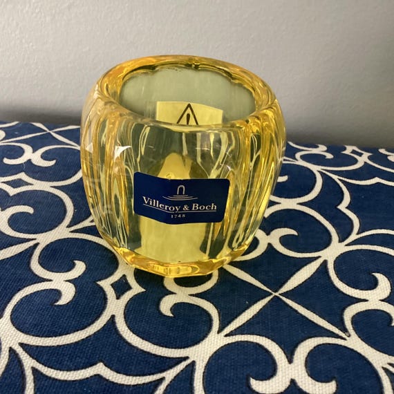 ビレロイ・ボッホ クリスタル キャンドルホルダー デライト イエロー