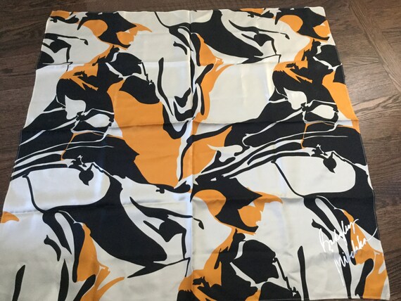 BADGLEY MISCHKA 100% silk scarf , 35" Square, Fab… - image 4