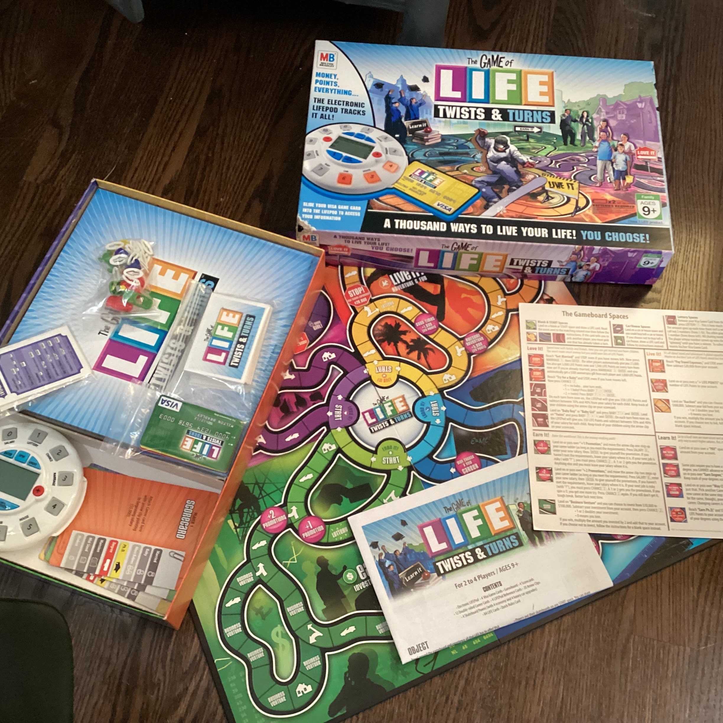 THE GAME OF LIFE TWISTS & TURNS MB MILTON BRADLEY GOOD USED