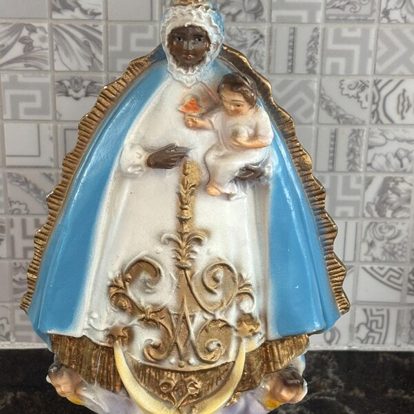 Religious statue of Our Lady of Regla Virgen de Regla Afro Caribbean Orisha Yemaya, Saint of Sailors