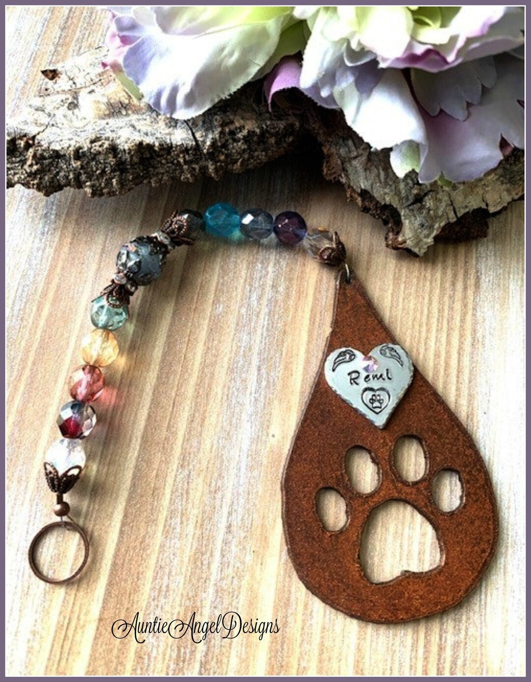 Stamped Rainbow Bridge Teardrop Memorial Ornament, Rainbow Bridge Pet ...