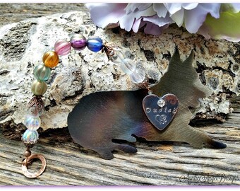 Rainbow Bridge German Shepherd Ornament, German Shepherd Memorial, German Shepherd Remembrance, Custom German Shepherd Gift, Loss of GSD