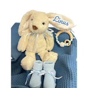 Regalo bambino coniglio torta pannolino confezione regalo nascita battesimo regalo baby shower festa baby shower
