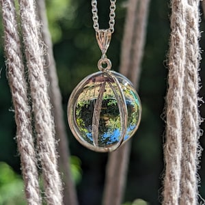 Pools of Light Pendant: Extra Large 20mm Quartz, Sterling Silver Chain