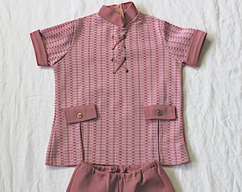 Tuniek en shorts in gedessineerde jersey uit de jaren '60 - New Stock - Maat 4 jaar