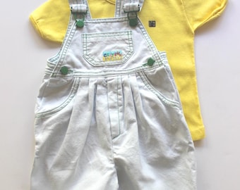 Mono y camiseta de algodón de los años 80 - Nuevos, sin usar - Talla 1 año