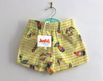 Vintage 1970/80's patterned shorts - French new old stock - Size 4 years