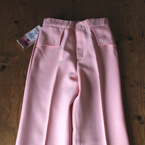 Pantalon rose doublé des années 70's - Stock Neuf - Taille 10 ans