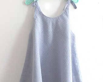 Vintage 70/80's summer strap dress - French new old stock - Size 18/24 months