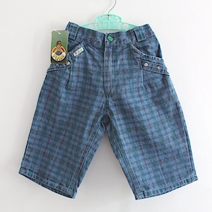 Short en denim shorts straight fit taille haute ourlet brut grossesse
