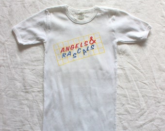 Tee-shirt blanc des années 70/80 -  Stock Neuf - Taille 10 ans