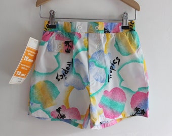 Short de bain des années 80 - Stock Neuf - Taille 12 ans