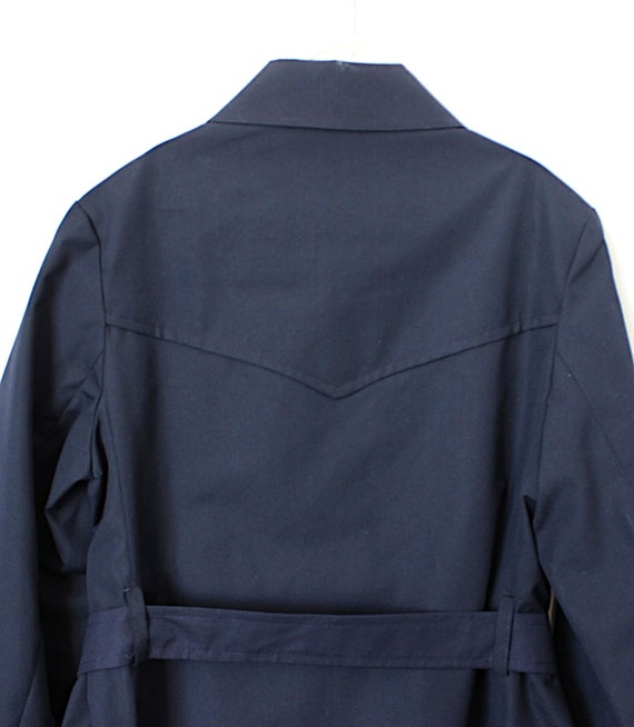 Vintage 60/70's navy blue raincoat - Belgian new … - image 4