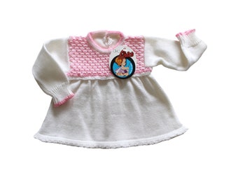 Jersey de túnica de bebé rosa o azul cielo - Stock nuevo y antiguo - Talla 3 meses