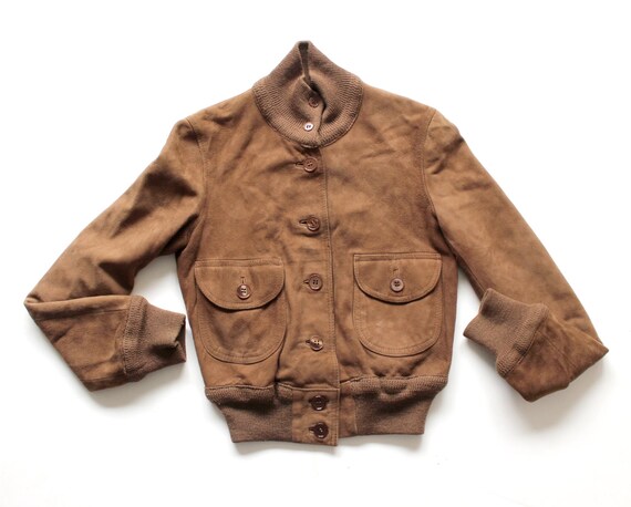 Vintage 70's suede jacket - Size 7 years