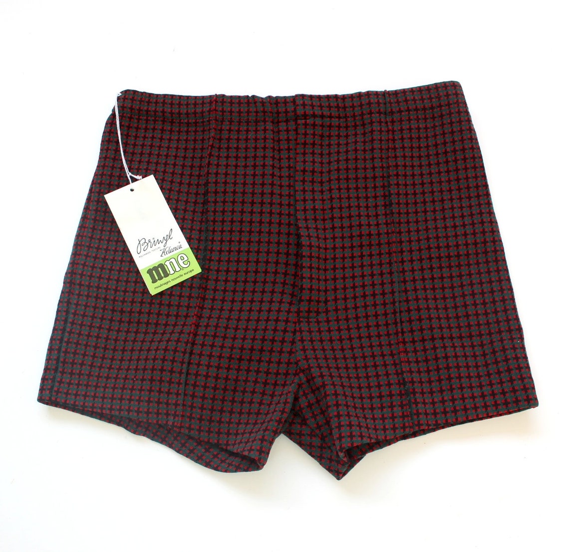 Vintage 60/70's Checked Jersey Shorts French NOS Size - Etsy UK