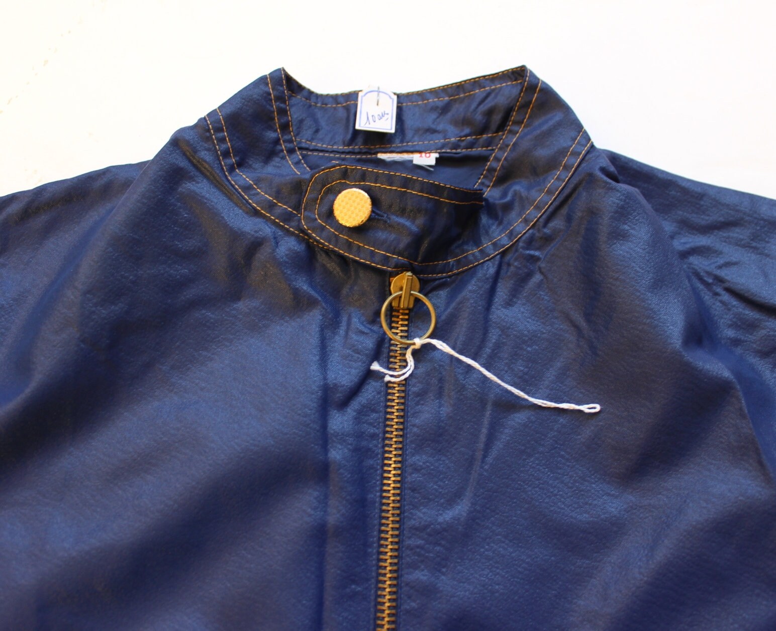 Vintage 70's Navy Blue Nylon Jacket With Patch - French NOS Vintage 70's Navy Blue Nylon Jacket With Patch - French NOS