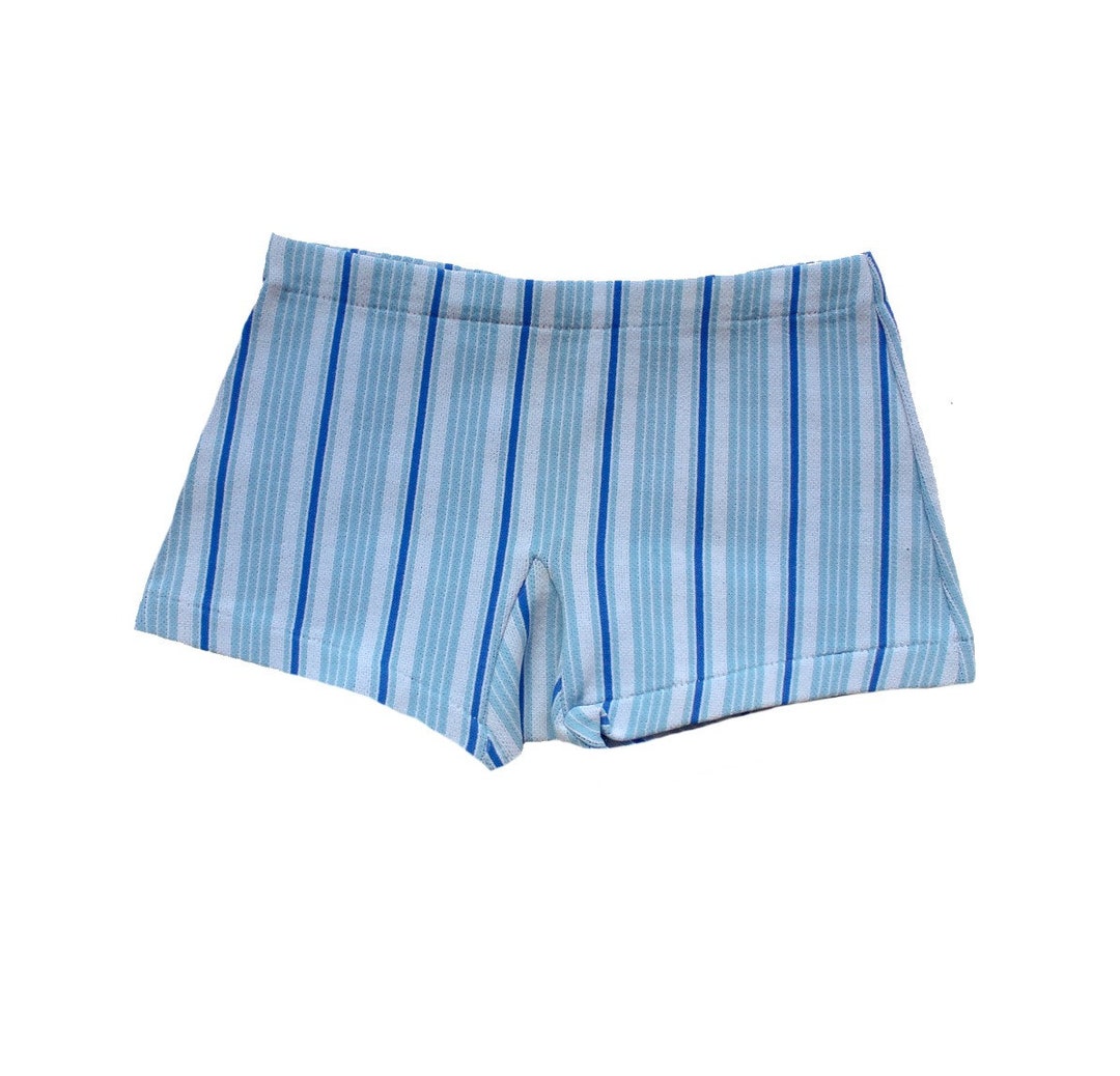 French Vintage 70's Blue Striped Swimming Shorts New Old Stock Size 2 ...