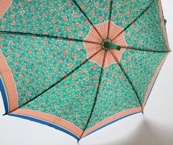 Vintage 70's children floral umbrella - French new