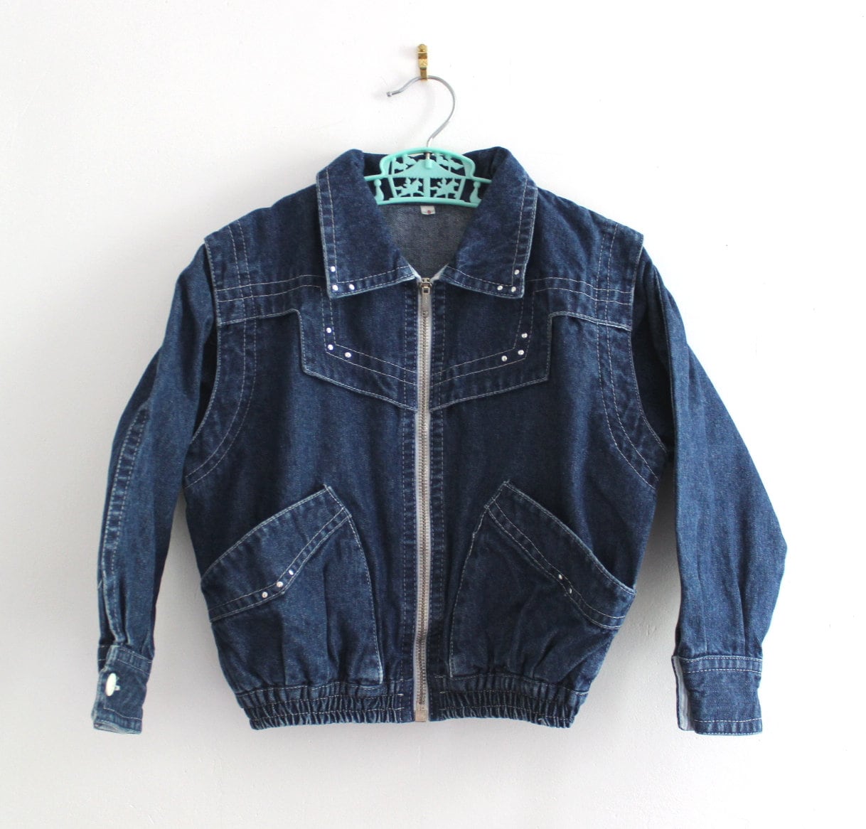 Veste en jean à clous l France