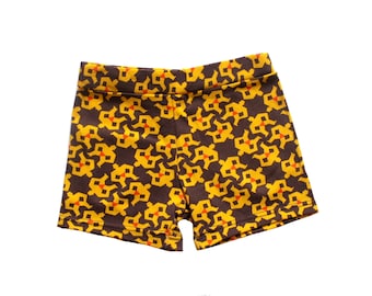 Short de bain à motif des années 60/70 - Stock ancien neuf - Taille 8/10/14 ans