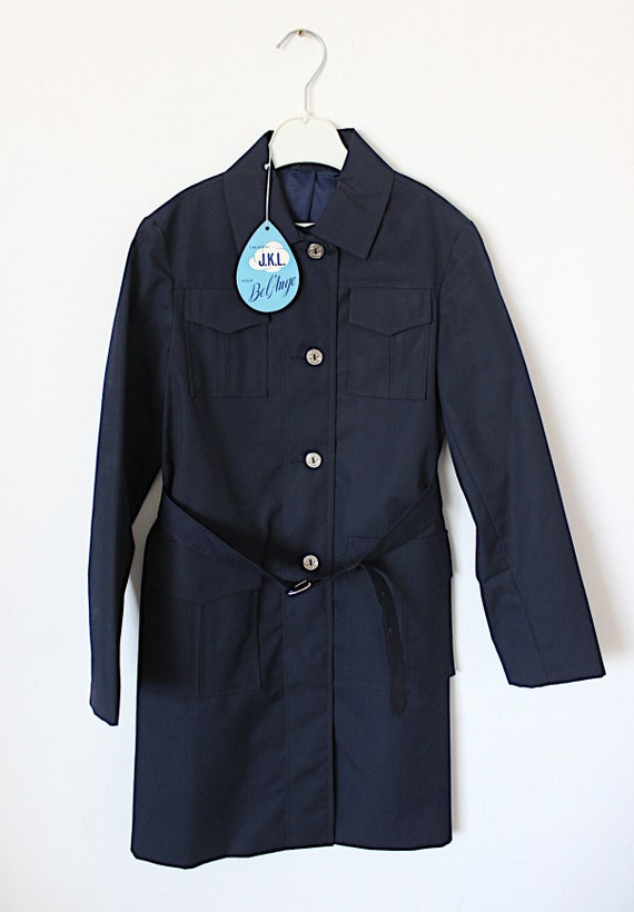 Vintage 60/70's navy blue raincoat - Belgian new … - image 1