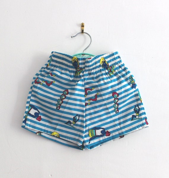 Vintage 1970/80's patterned shorts - French new o… - image 1