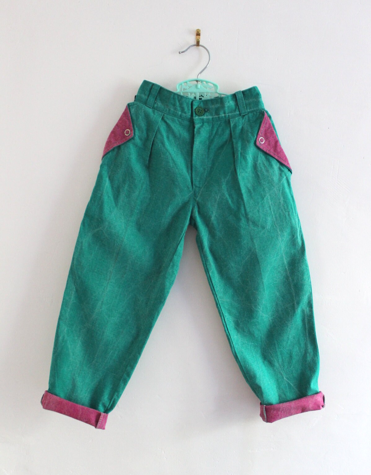 French Vintage 80's Cotton Summer Pants - New Old Stock